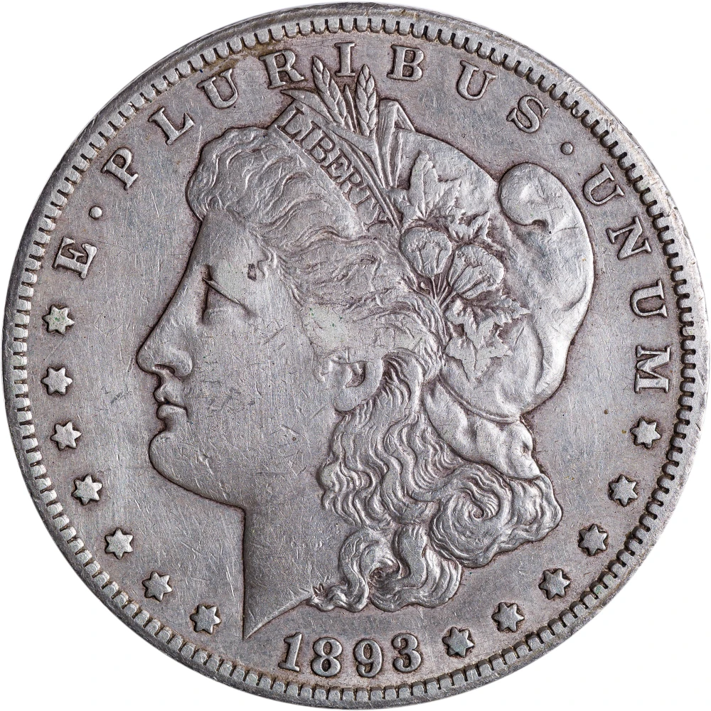 VF-35 Details 1893-CC Morgan Dollar