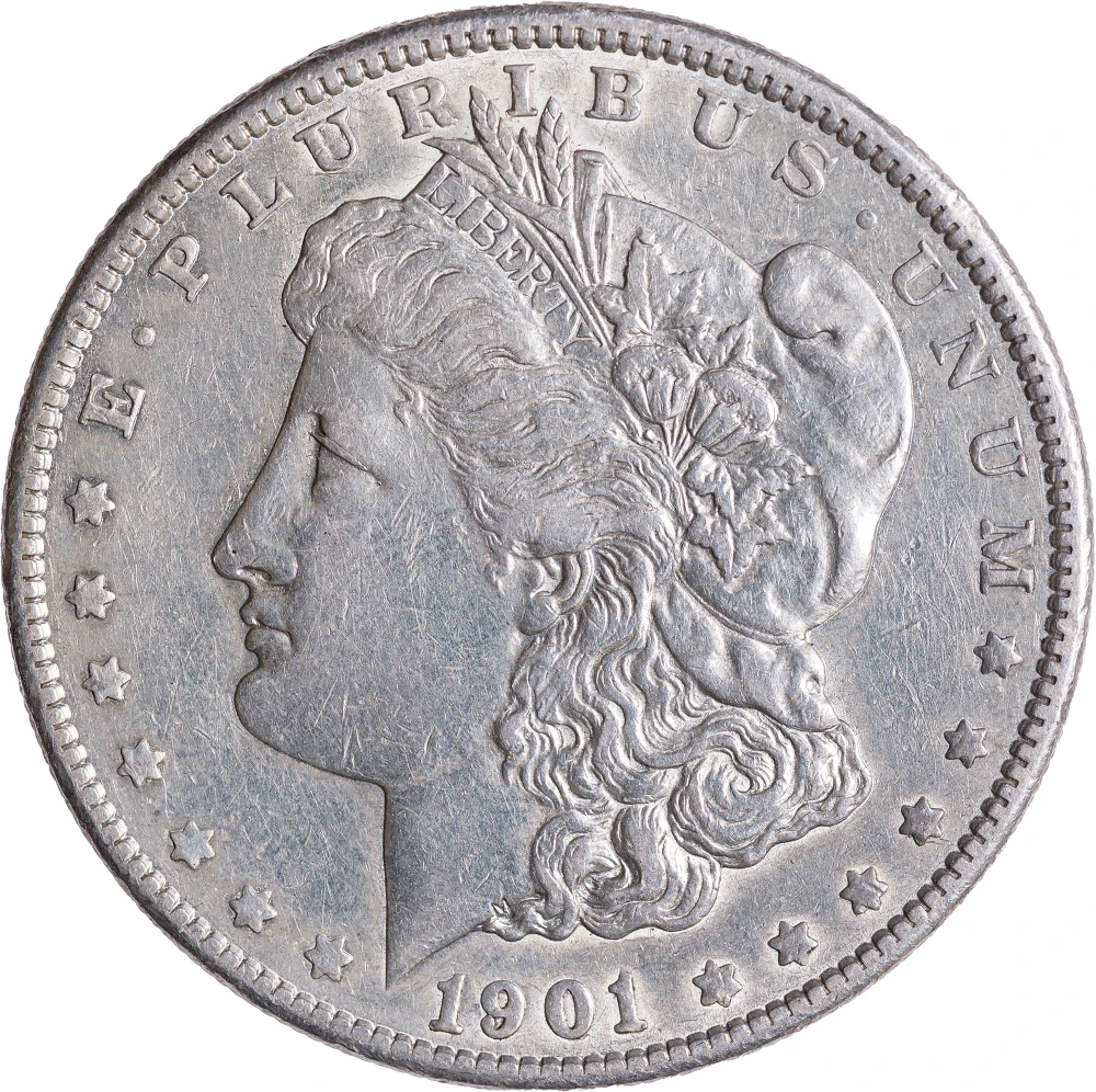 AU-50 Details 1901 Morgan Dollar