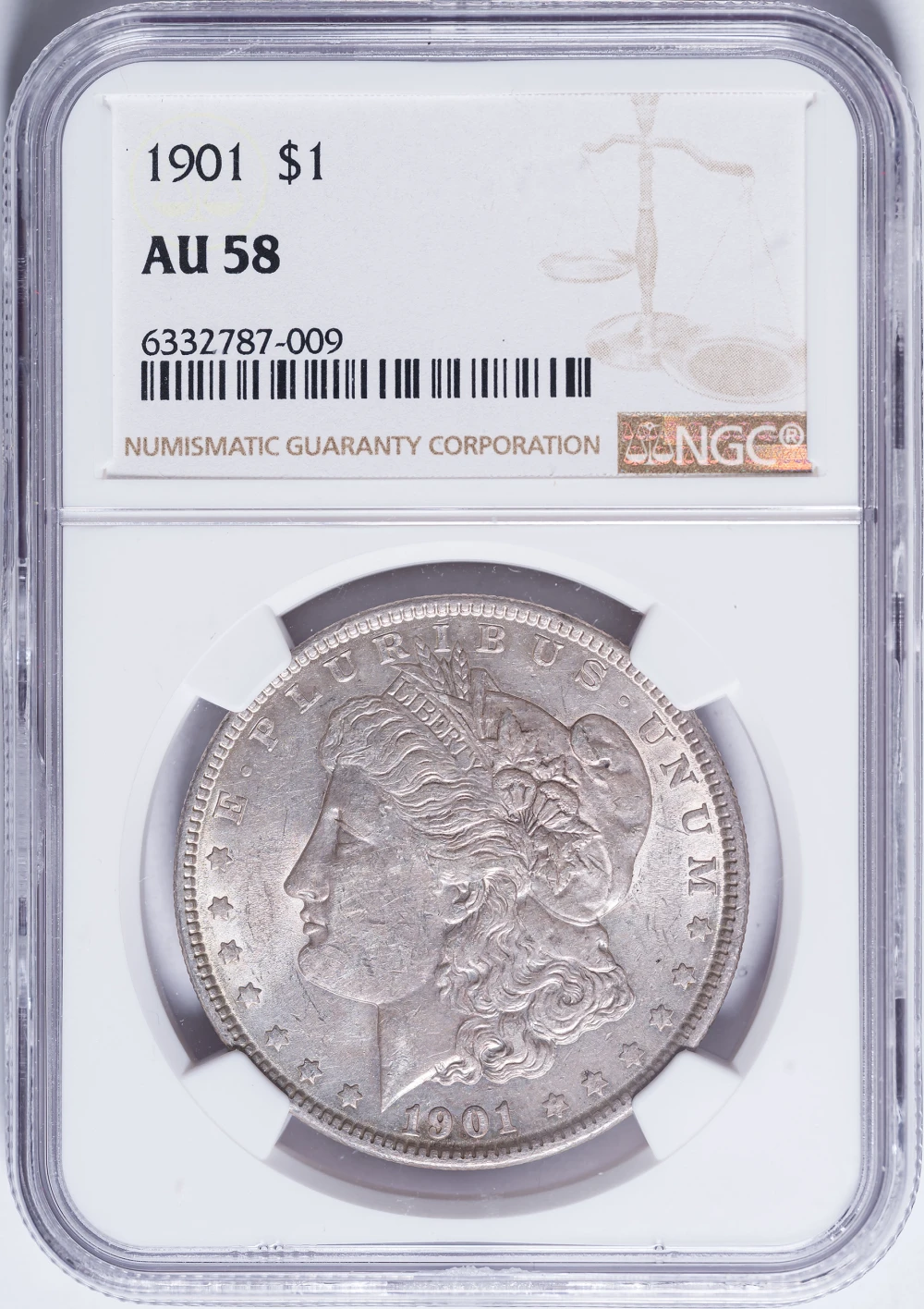 NGC AU-58 1901 Morgan Dollar