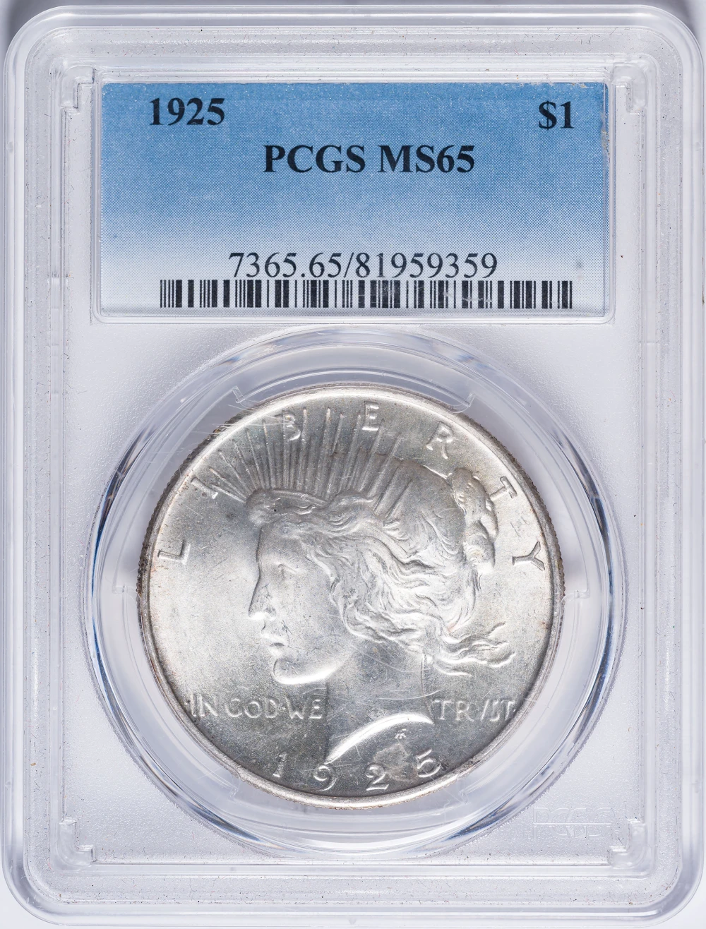 PCGS MS-65 1925 Peace Dollar