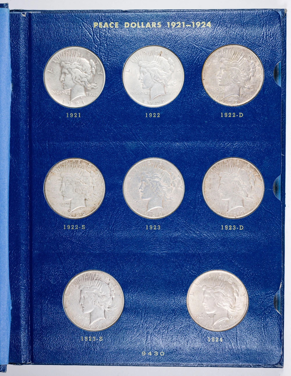VF to AU Complete Peace Dollar Set