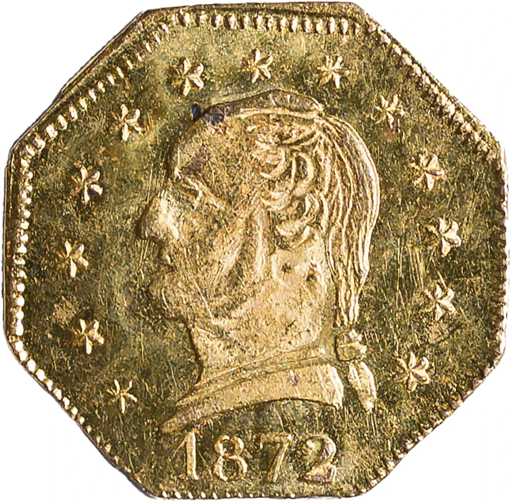 Choice BU-64 1872 Washington Head Gold Charm