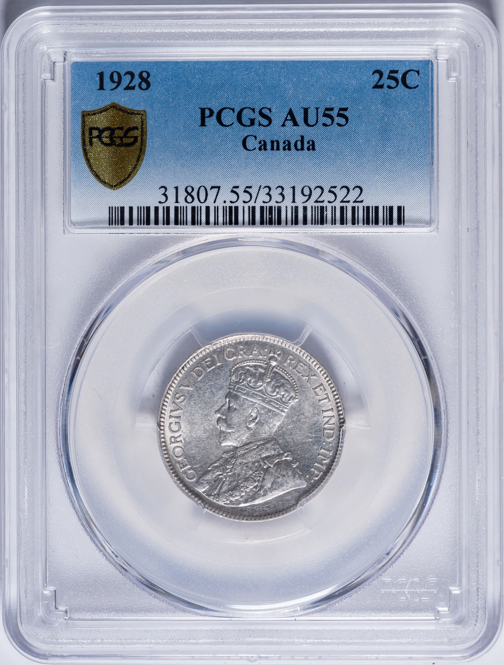 Canada. PCGS AU-55 1928 Twenty-Five Cents