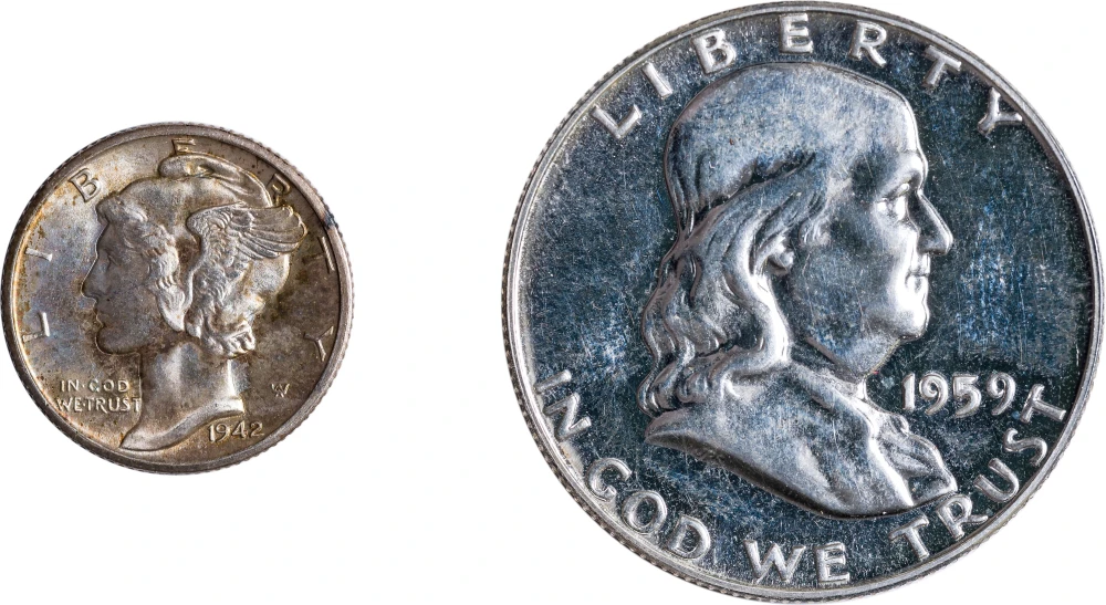 Dime & Half Dollar Pair