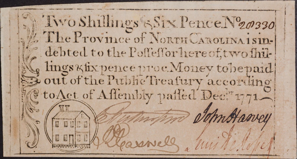 North Carolina. AU 1771 Colonial Note