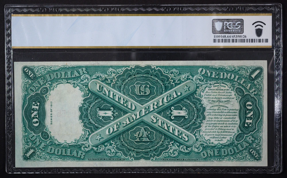PCGS Choice Unc-64 1917 $1 Legal Tender Note 
