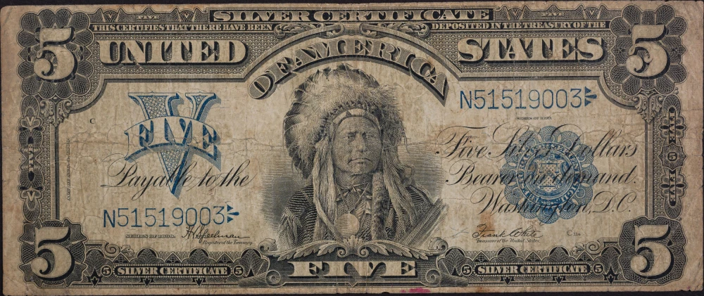 F-12 1899 $5 Chief Note