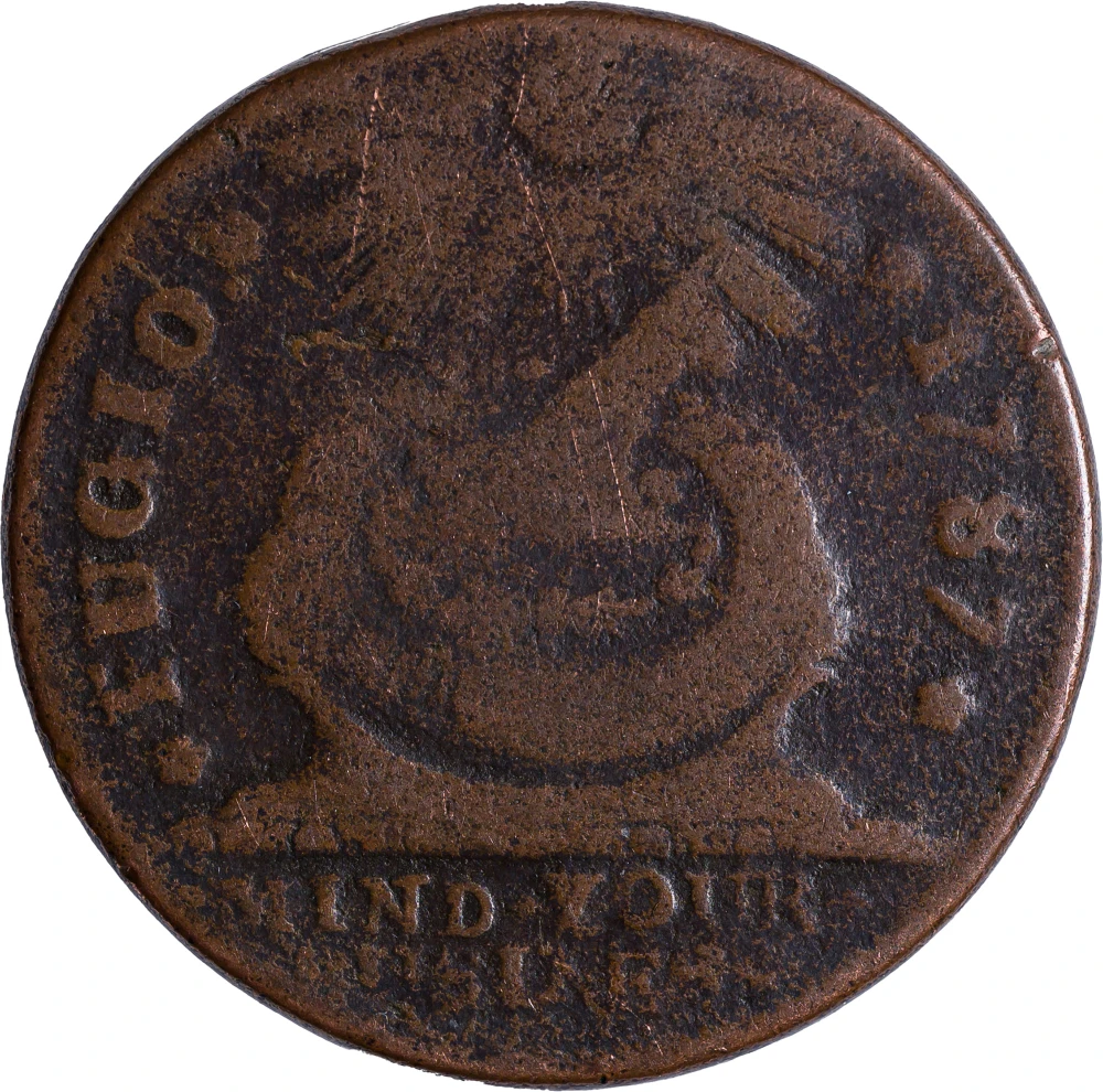 Fine-12 1787 Fugio Copper