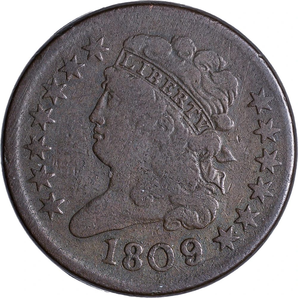 Fine-12 1809/Inverted 9 Half Cent
