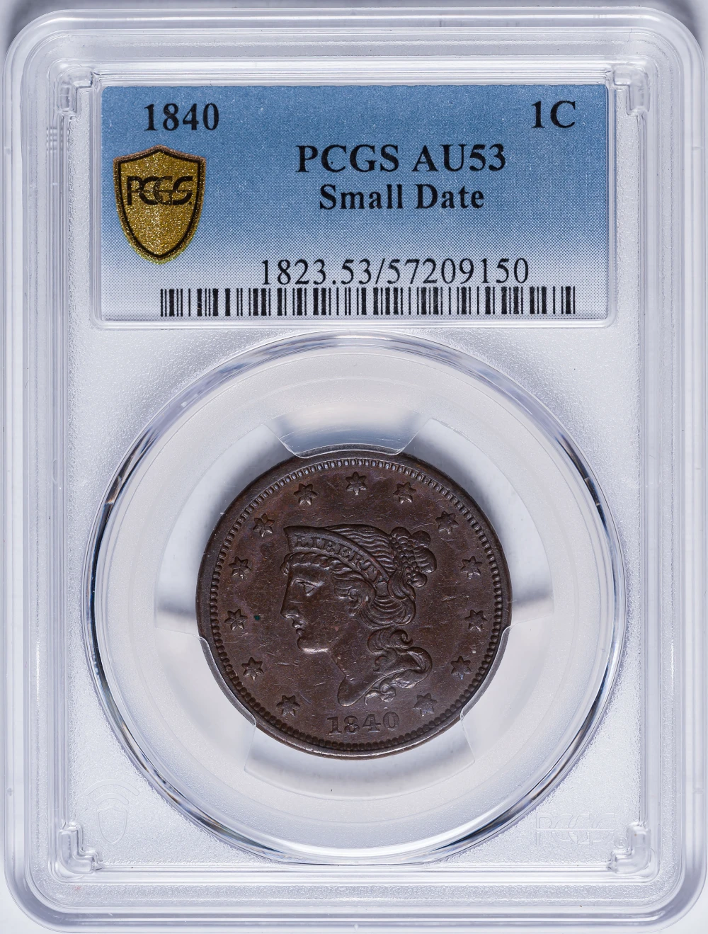 PCGS AU-53 1840 Large Cent