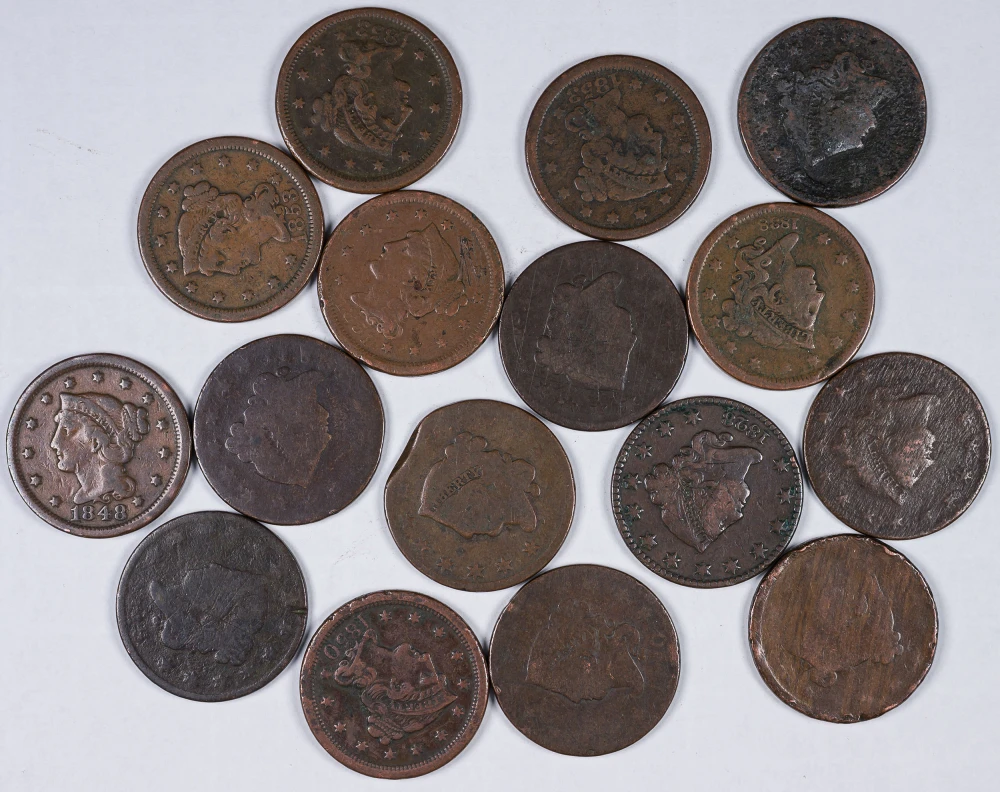 16 Pieces Mixed Large Cents