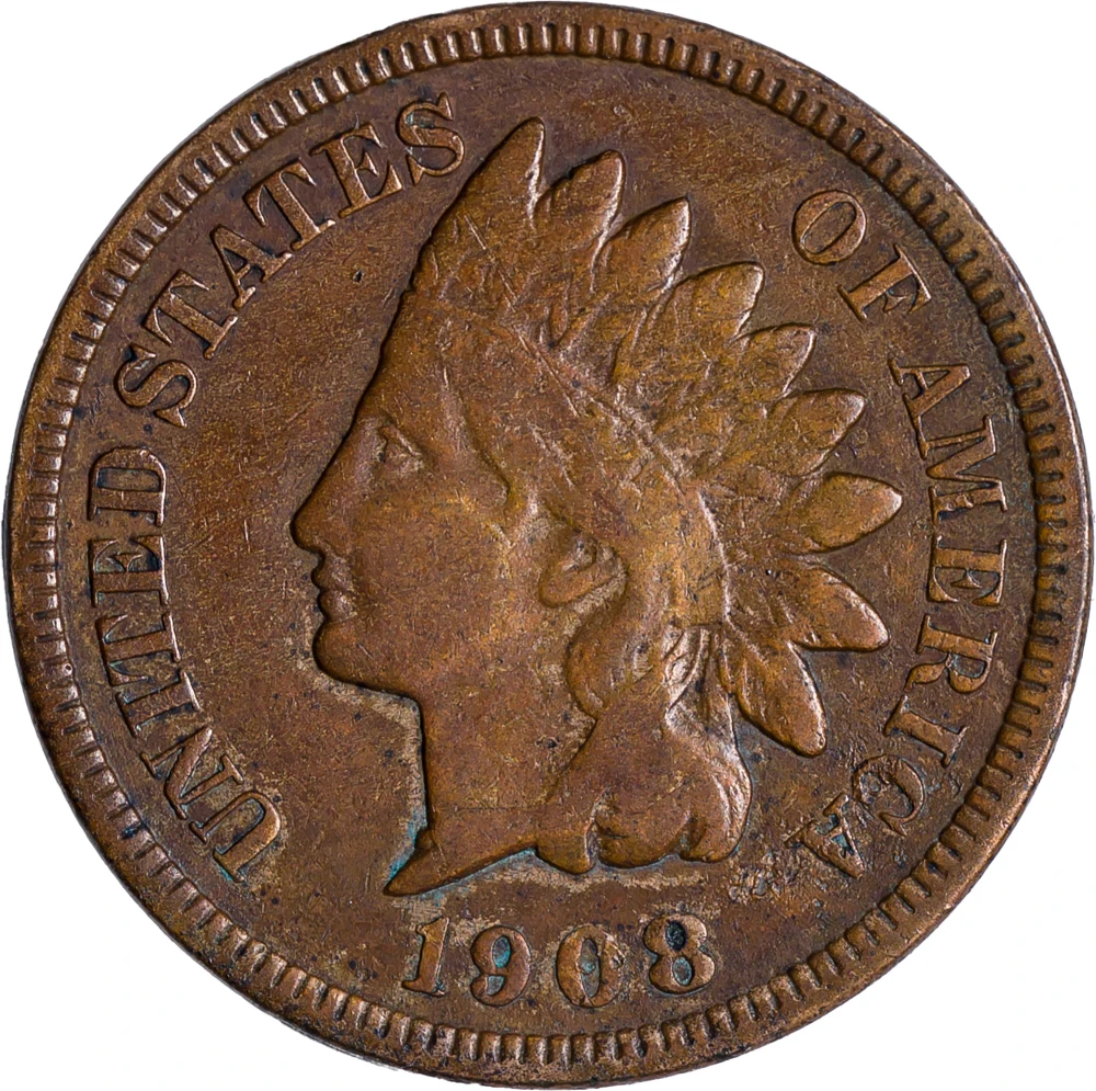 F-12 1908-S Indian Cent