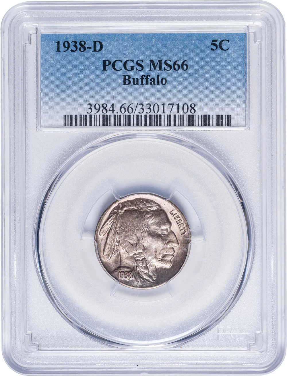 PCGS MS-66 1938-D Buffalo Nickel