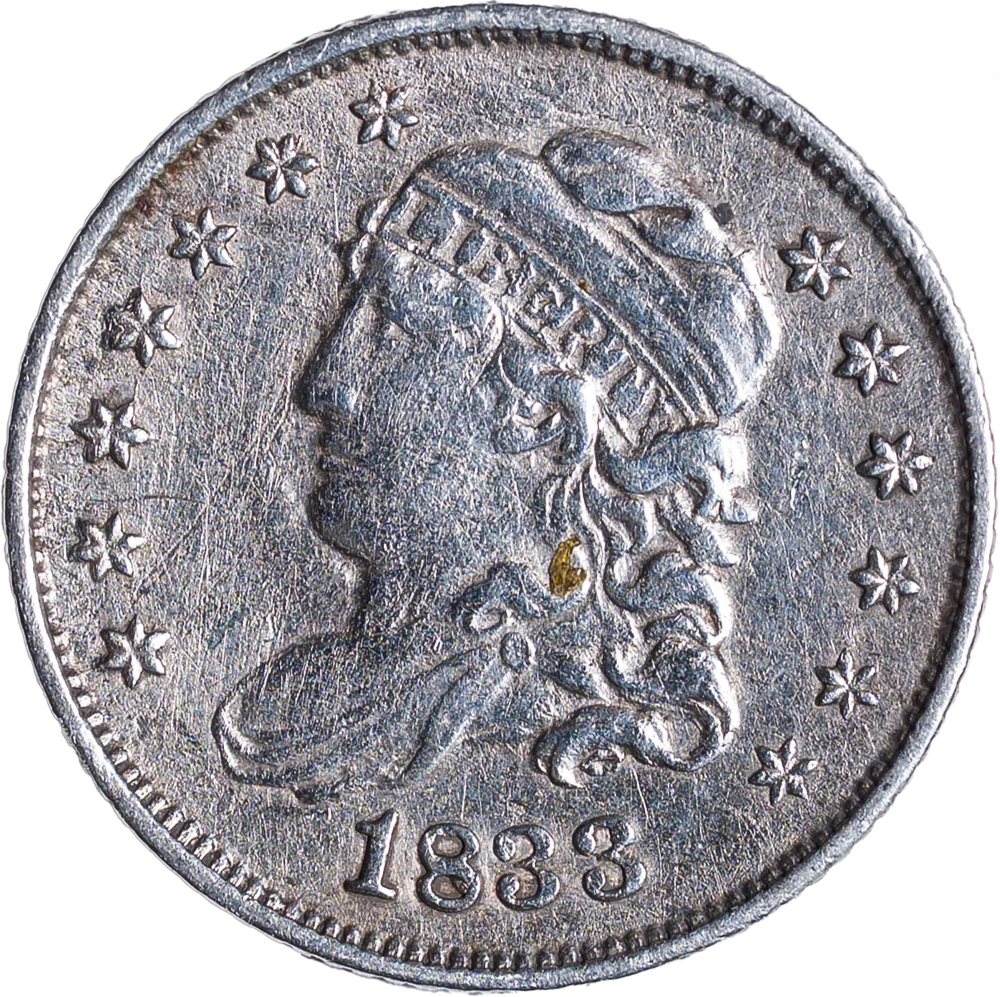 EF-40 Details 1833 Bust Half Dime