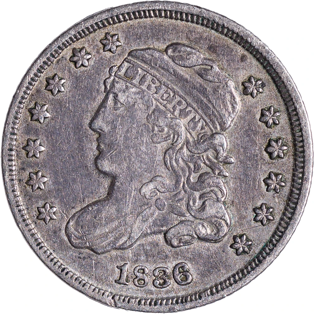 EF-40 1836 Capped Bust Half Dime