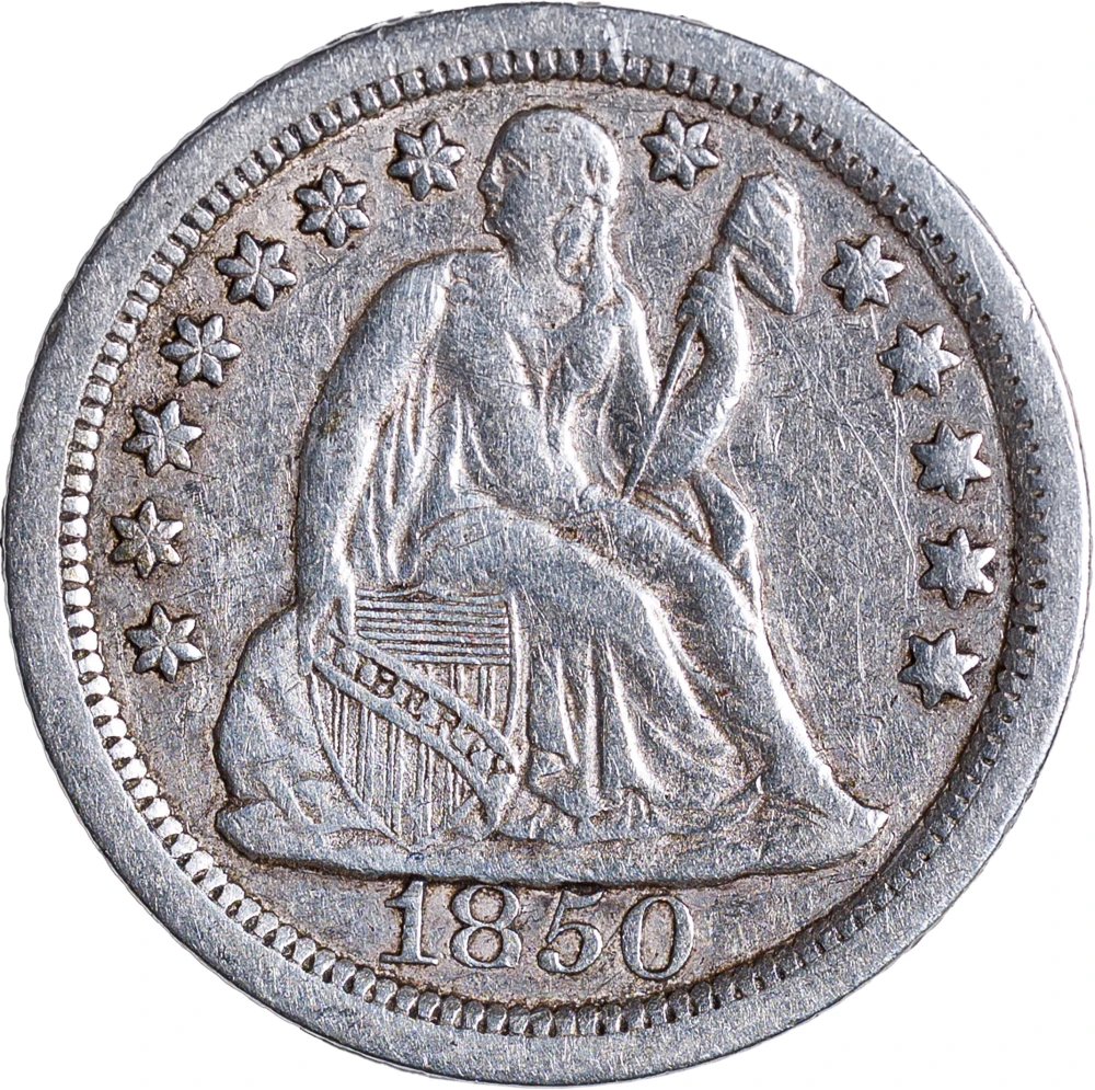 EF-40 1850-O Seated Dime