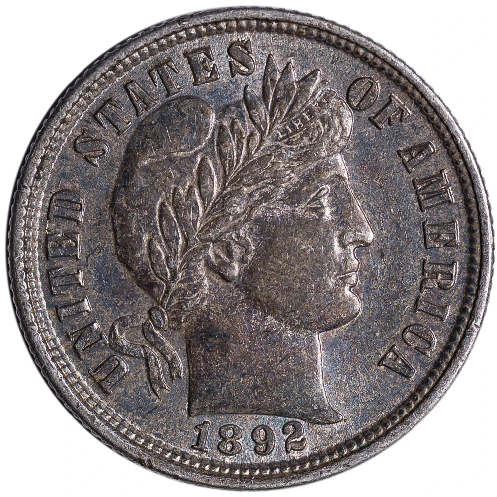 BU-60+ 1892 Barber Dime