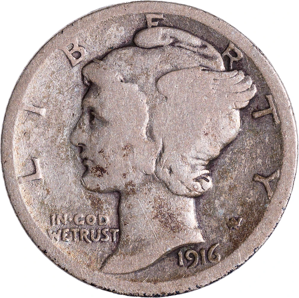 Good-6 1916-D Mercury Dime