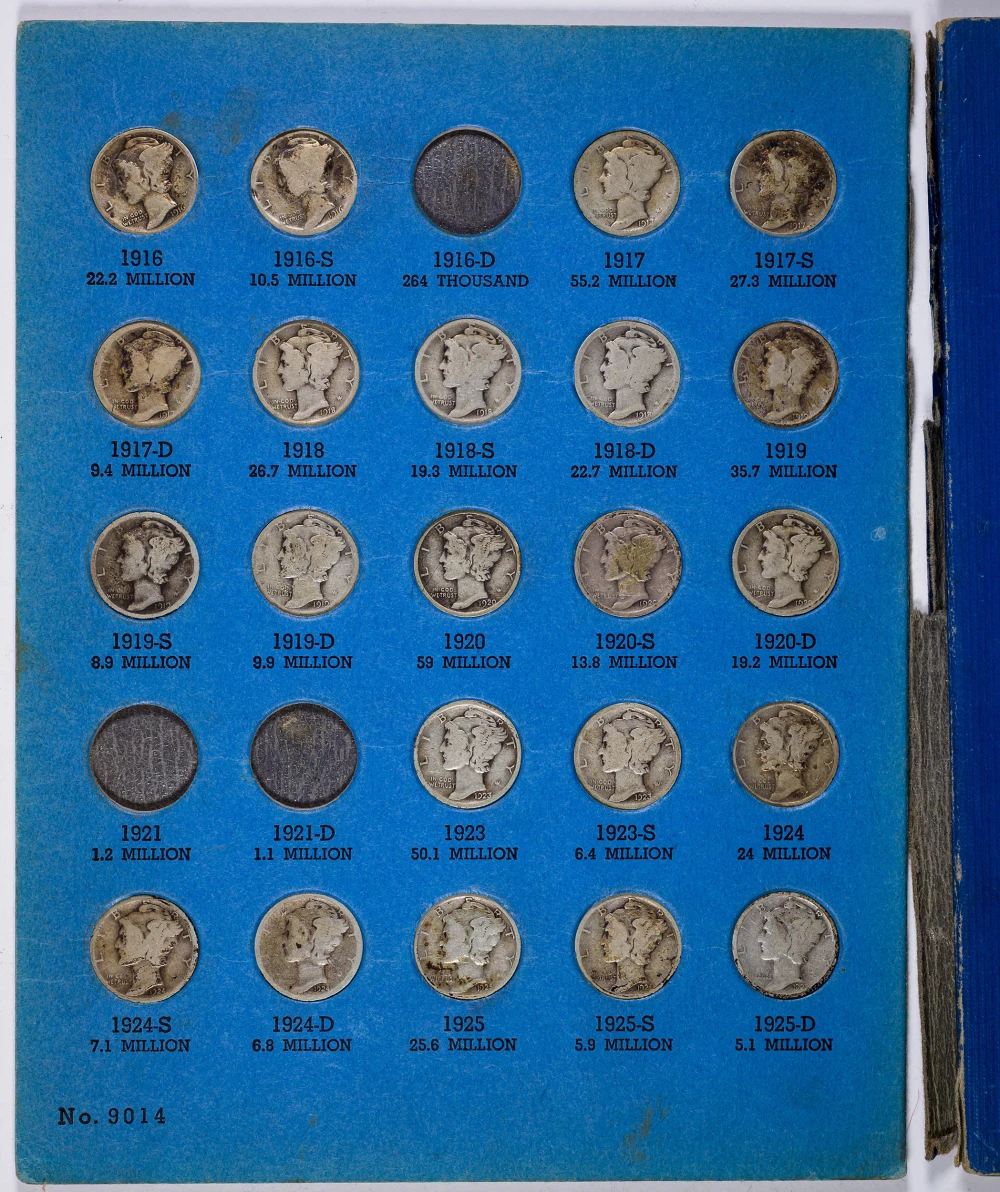 Nearly Complete Mercury Dime Set