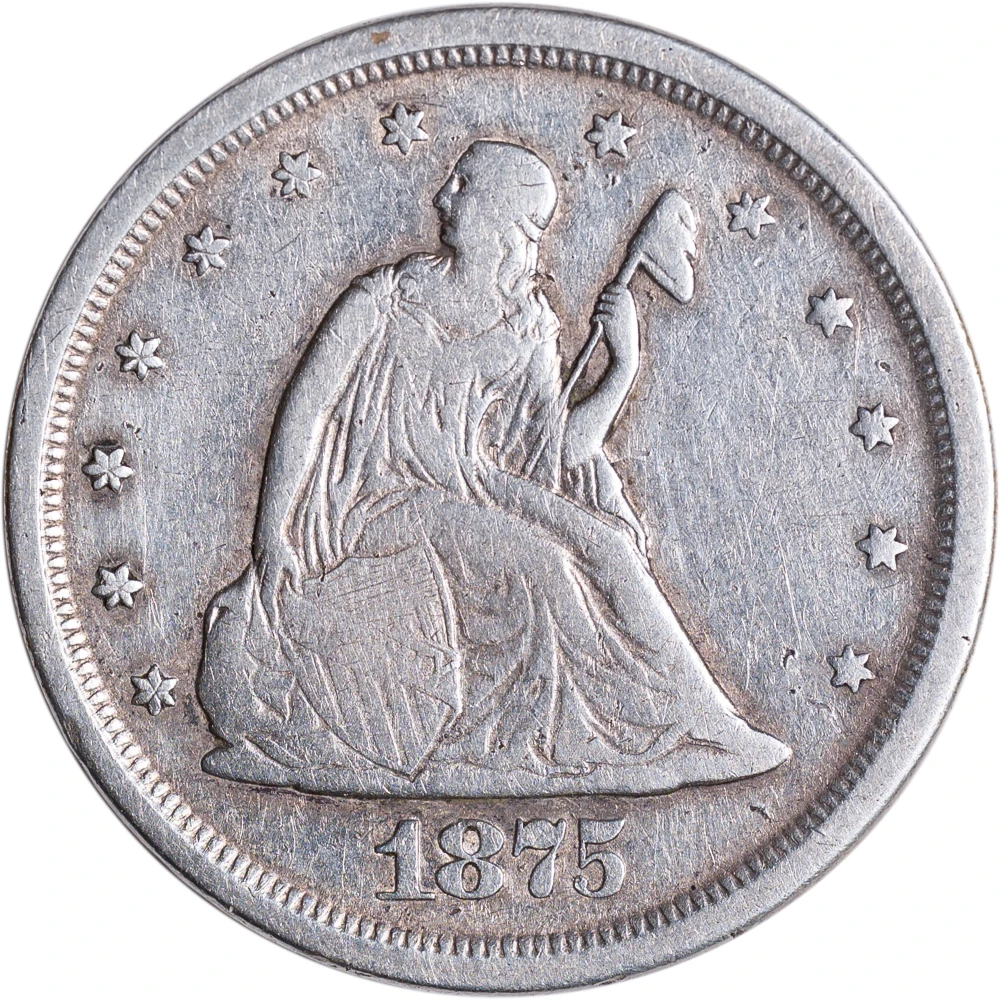 VF-20 1875-S Twenty-Cents