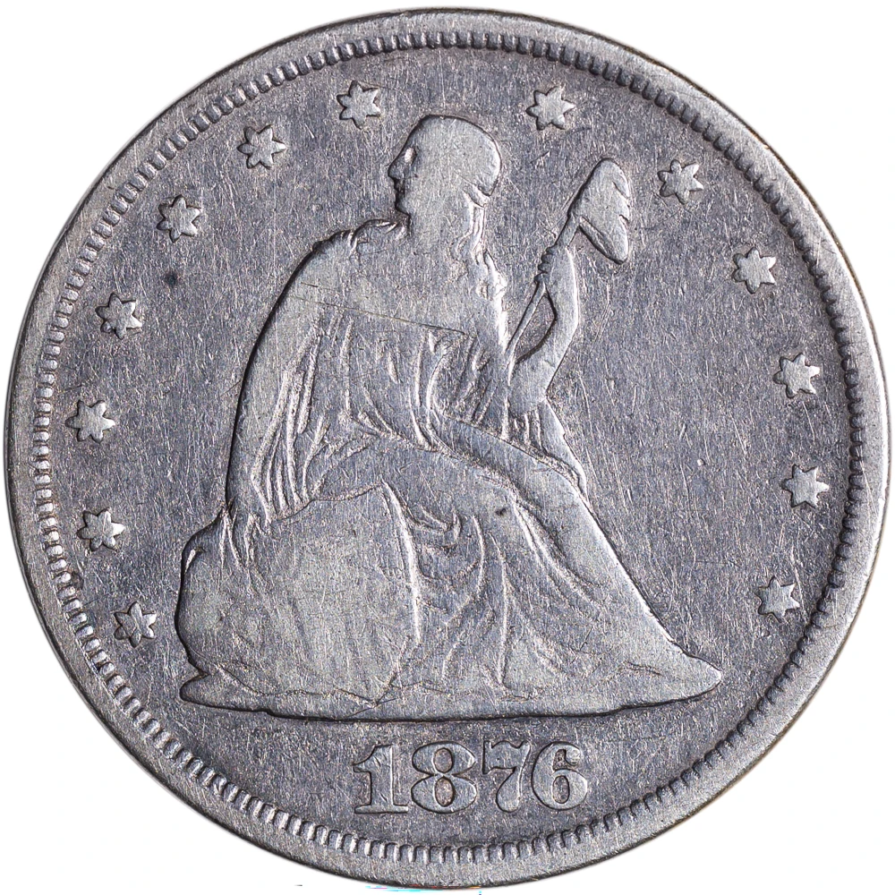 Fine to VF 1876 Twenty-Cents