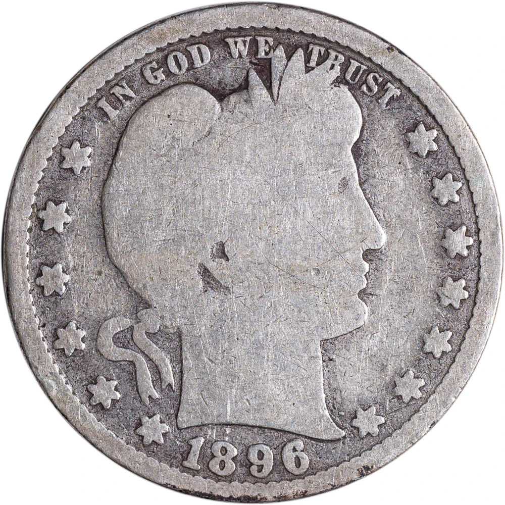 G/AG-3+ 1896-S Barber Quarter