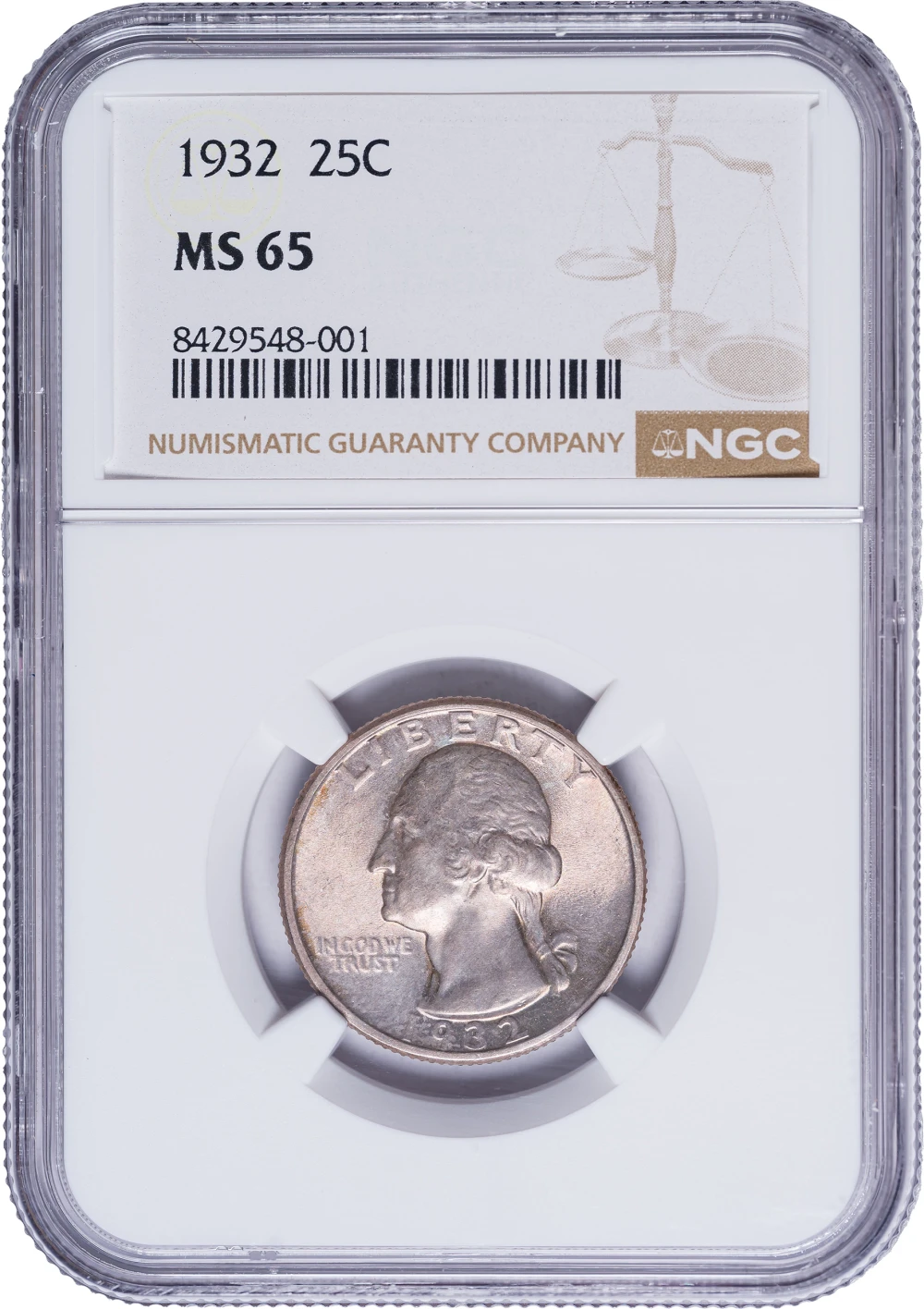 NGC MS-65 1932 Washington Quarter