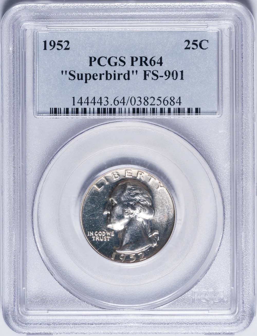 PCGS Proof-64 1952 Washington Quarter