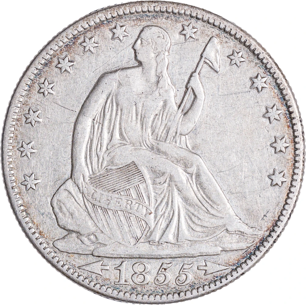 EF Details 1855-O Arrows Half Dollar