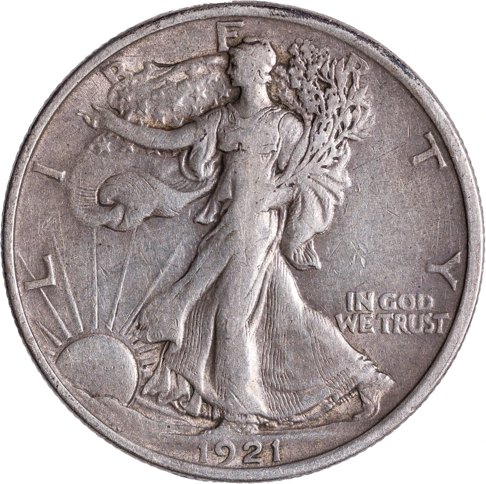 Choice VF to EF Key Date 1921 Half Dollar