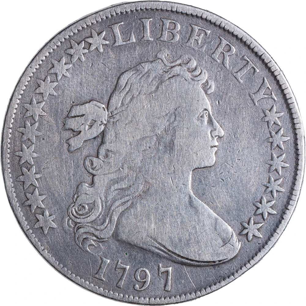 VG to Fine Details 1797 Draped Bust Dollar