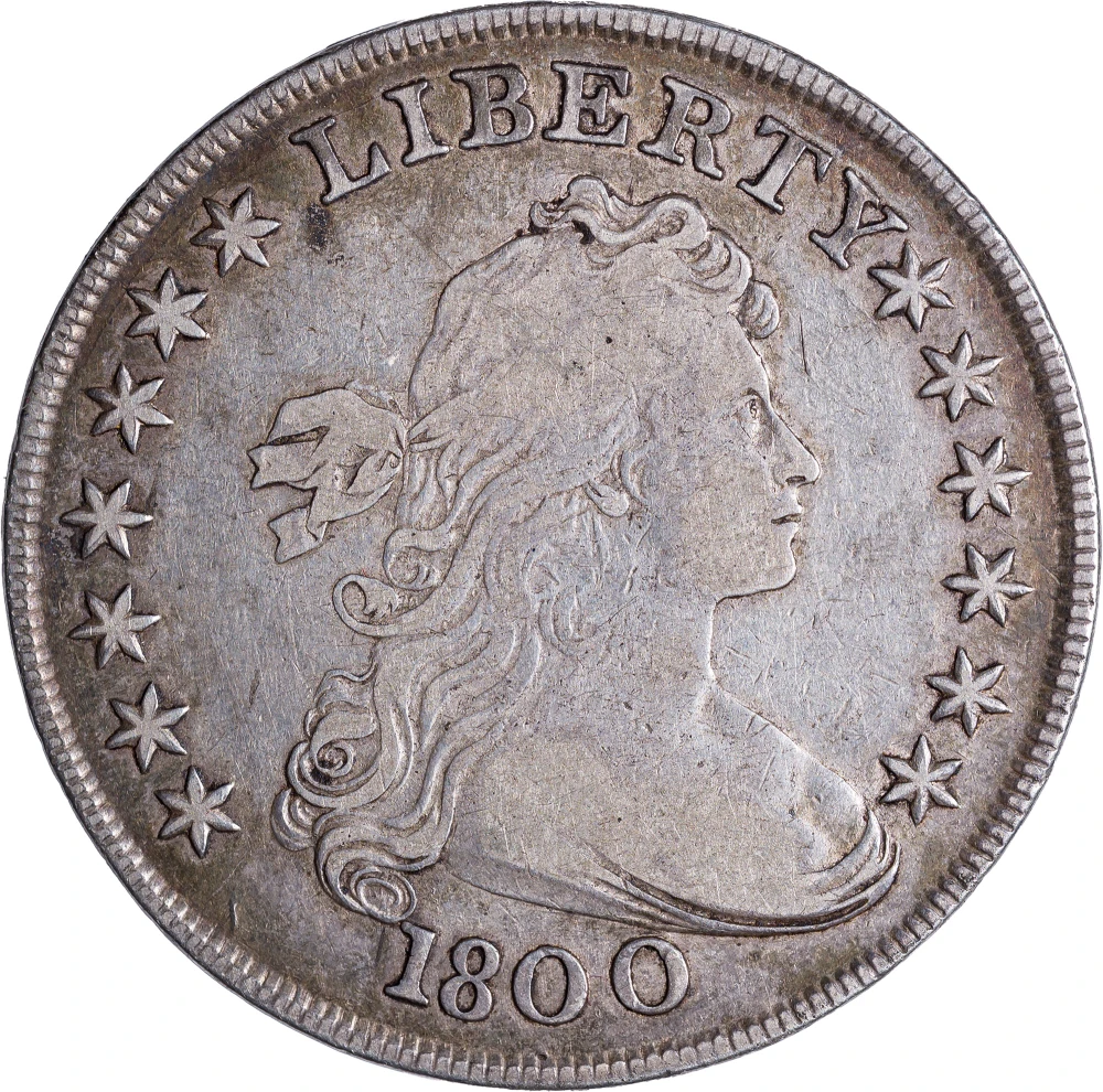 Choice VF-25 1800 Draped Bust Dollar