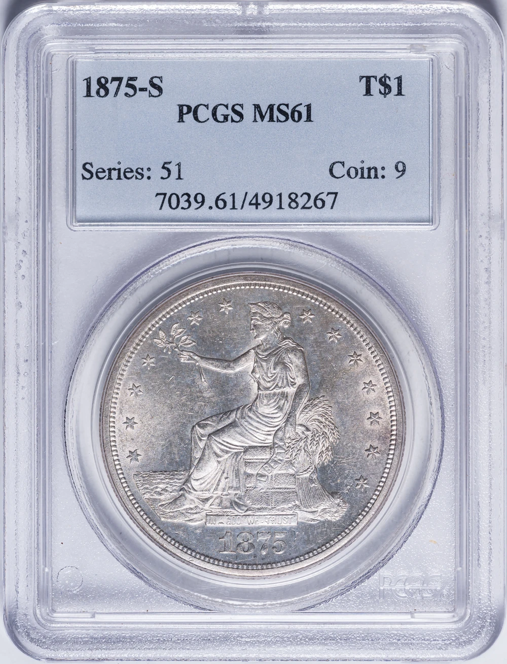 PCGS MS-61 1875-S Trade Dollar