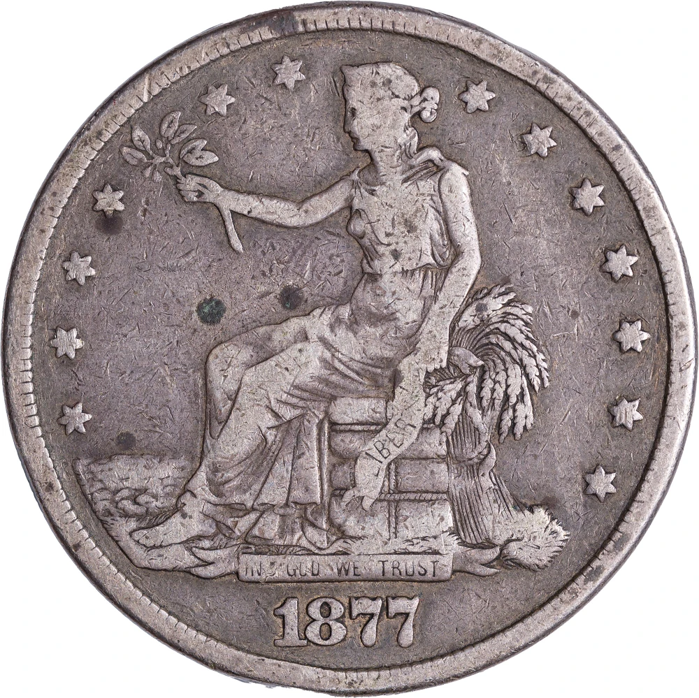 Fine-12 1877 Trade Dollar