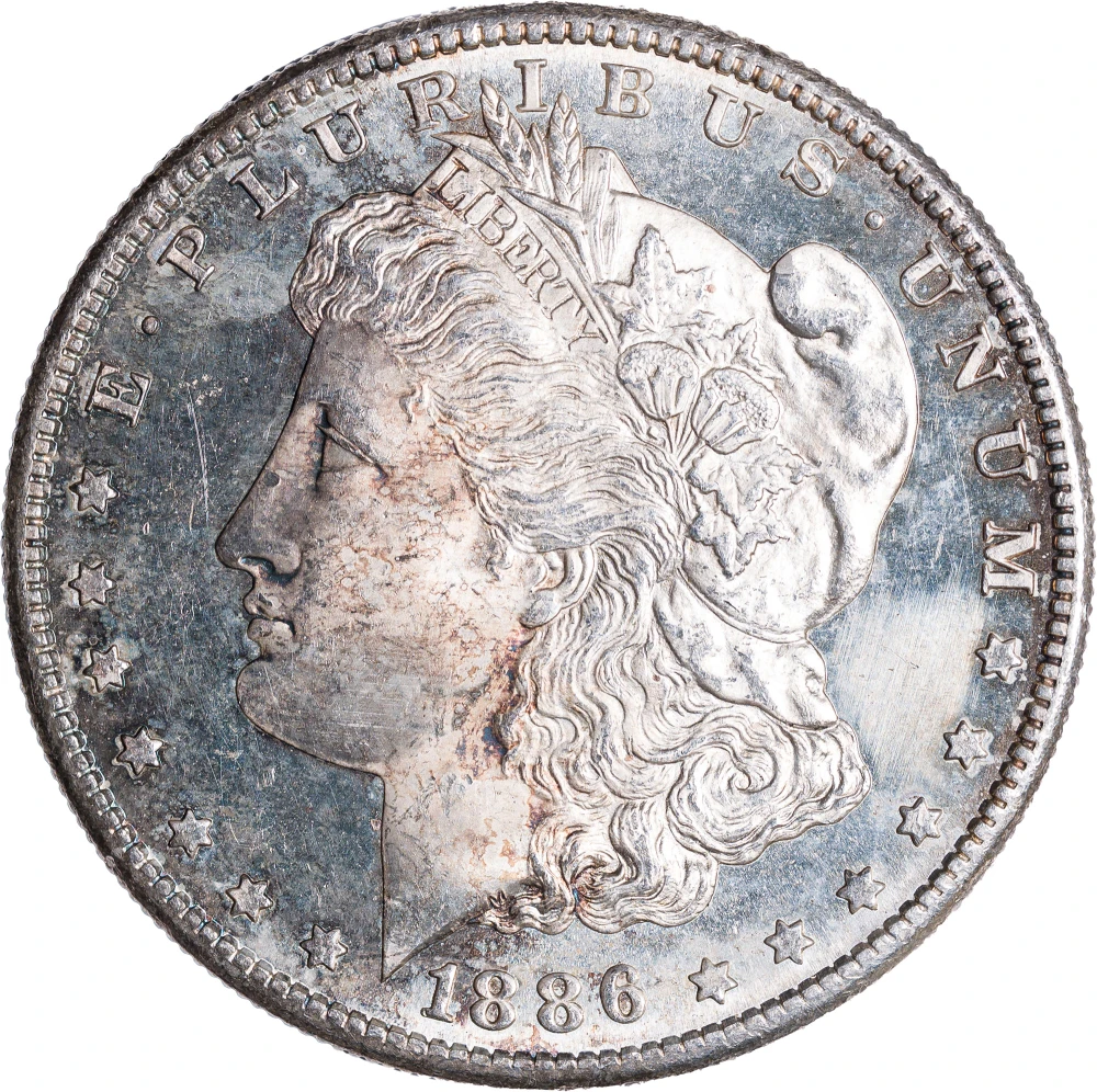 MS-64 DMPL Details 1886-S Morgan Dollar