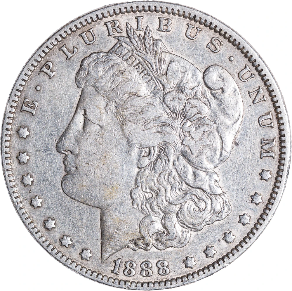 EF-40 1888-O "Hot Lips" Morgan Dollar