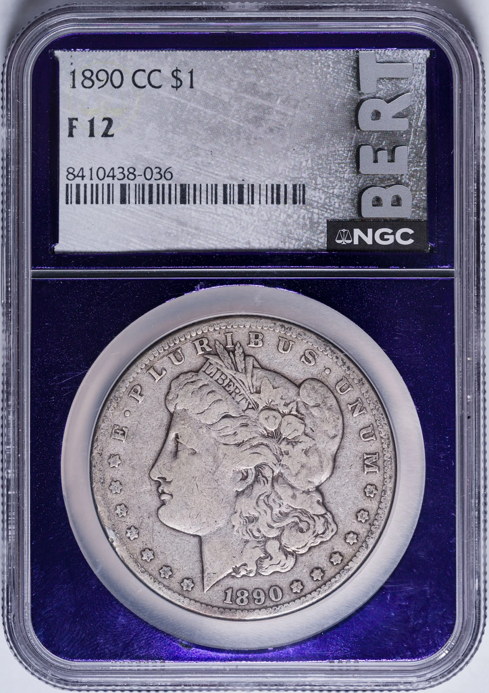 NGC Fine-12 1890-CC Morgan Dollar