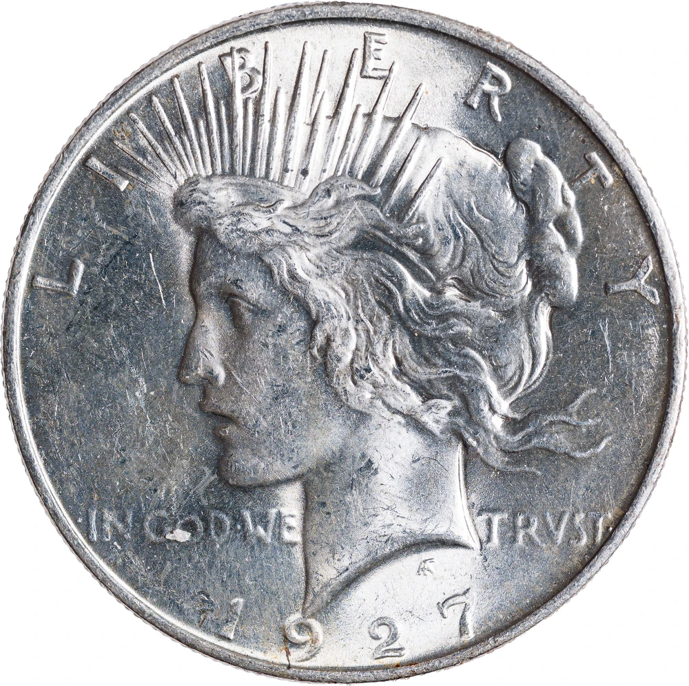BU-62 1927-D Peace Dollar