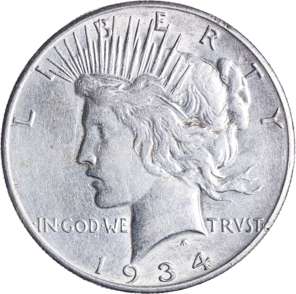 AU-50 Details 1934-S Peace Dollar