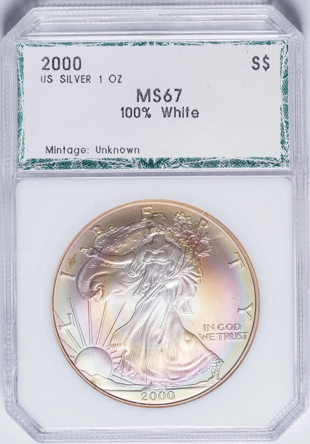 Lovely MS-67 2000 Silver Eagle