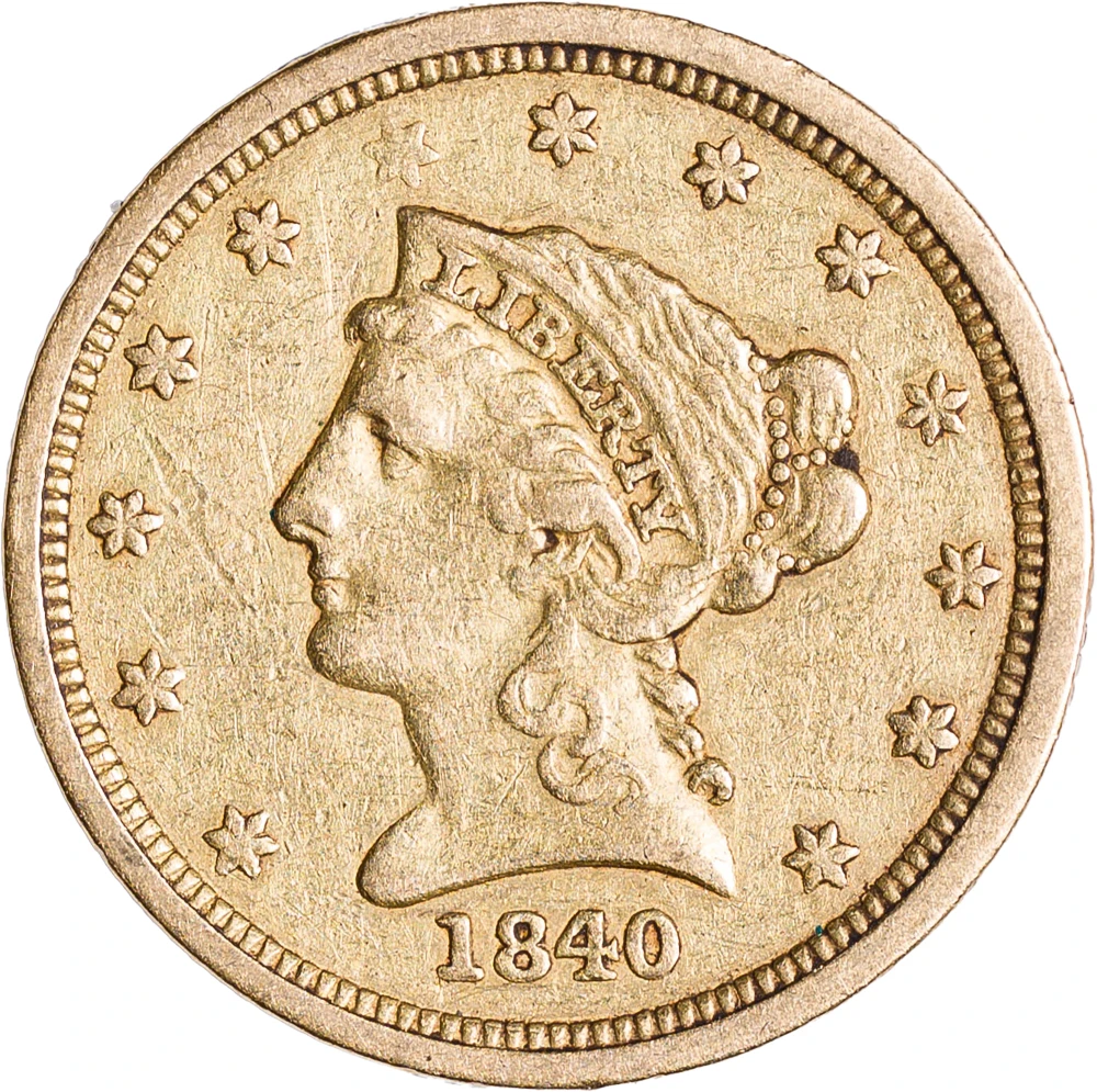 VF to EF 1840 $2.50 Gold
