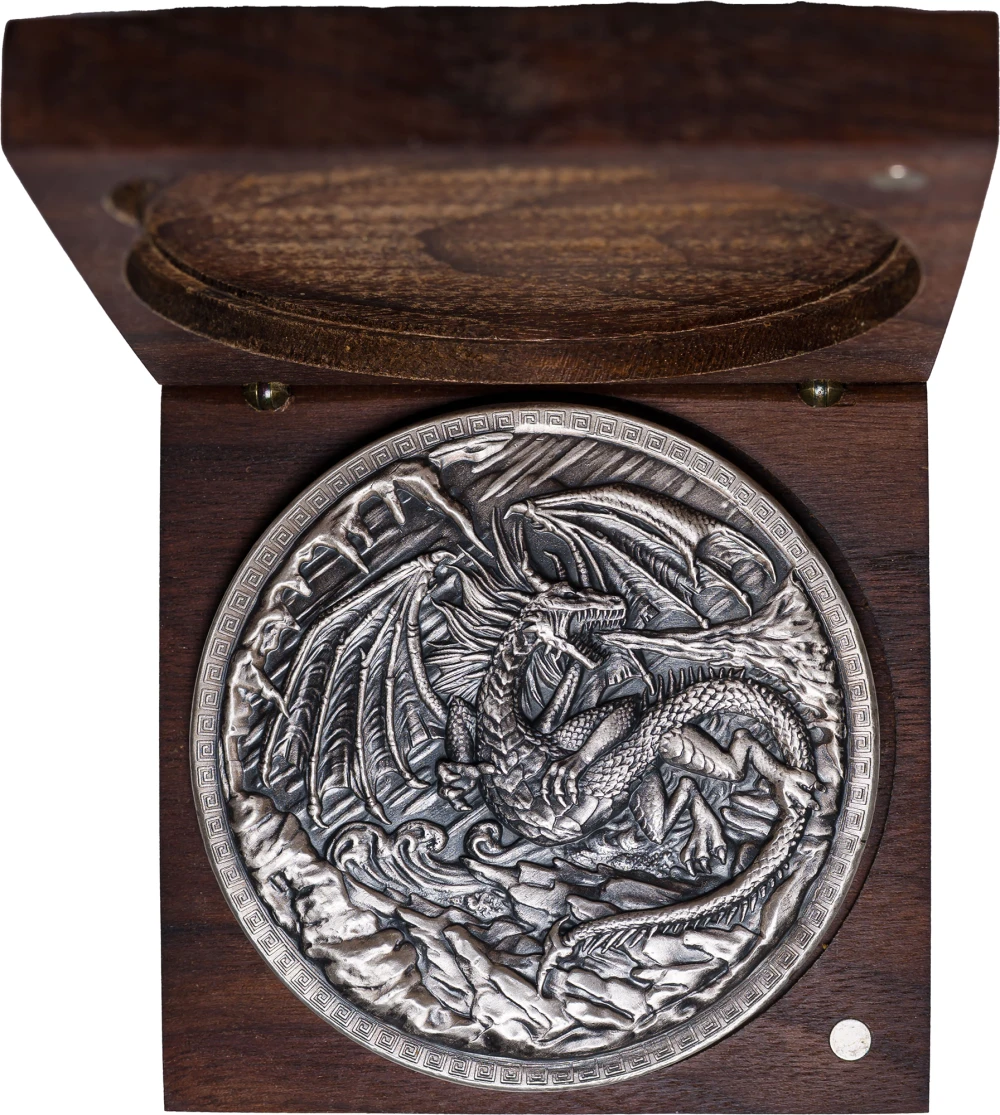 5 Ounce Silver Dragon Medal