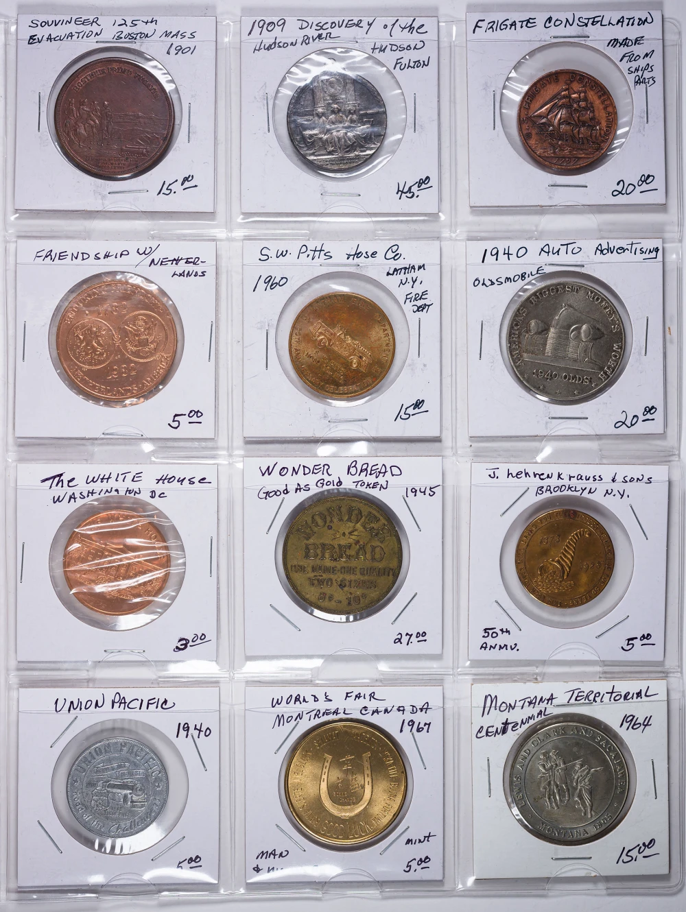 Three Dozen Various Medals and Tokens