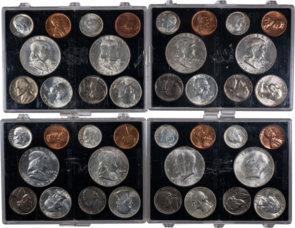 Four Hand-Picked Unc P and D Mint Coin Sets