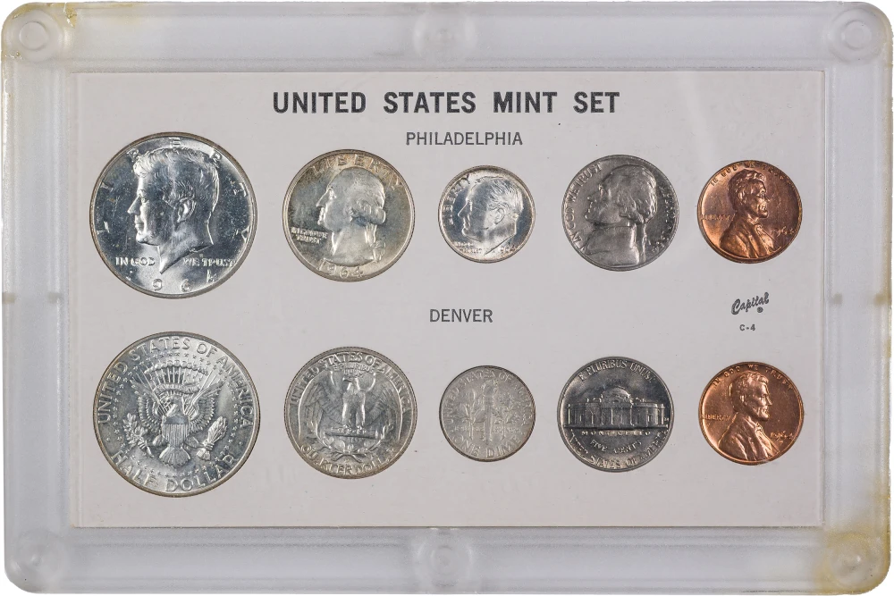 Unc 1964 P and D Year Set