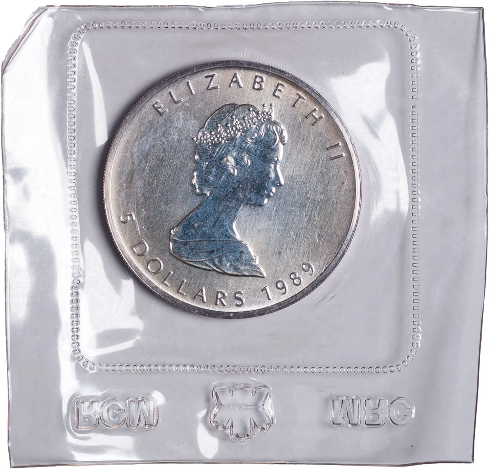 Canada. Uncirculated 1989 1 Ounce Silver Maple Leaf
