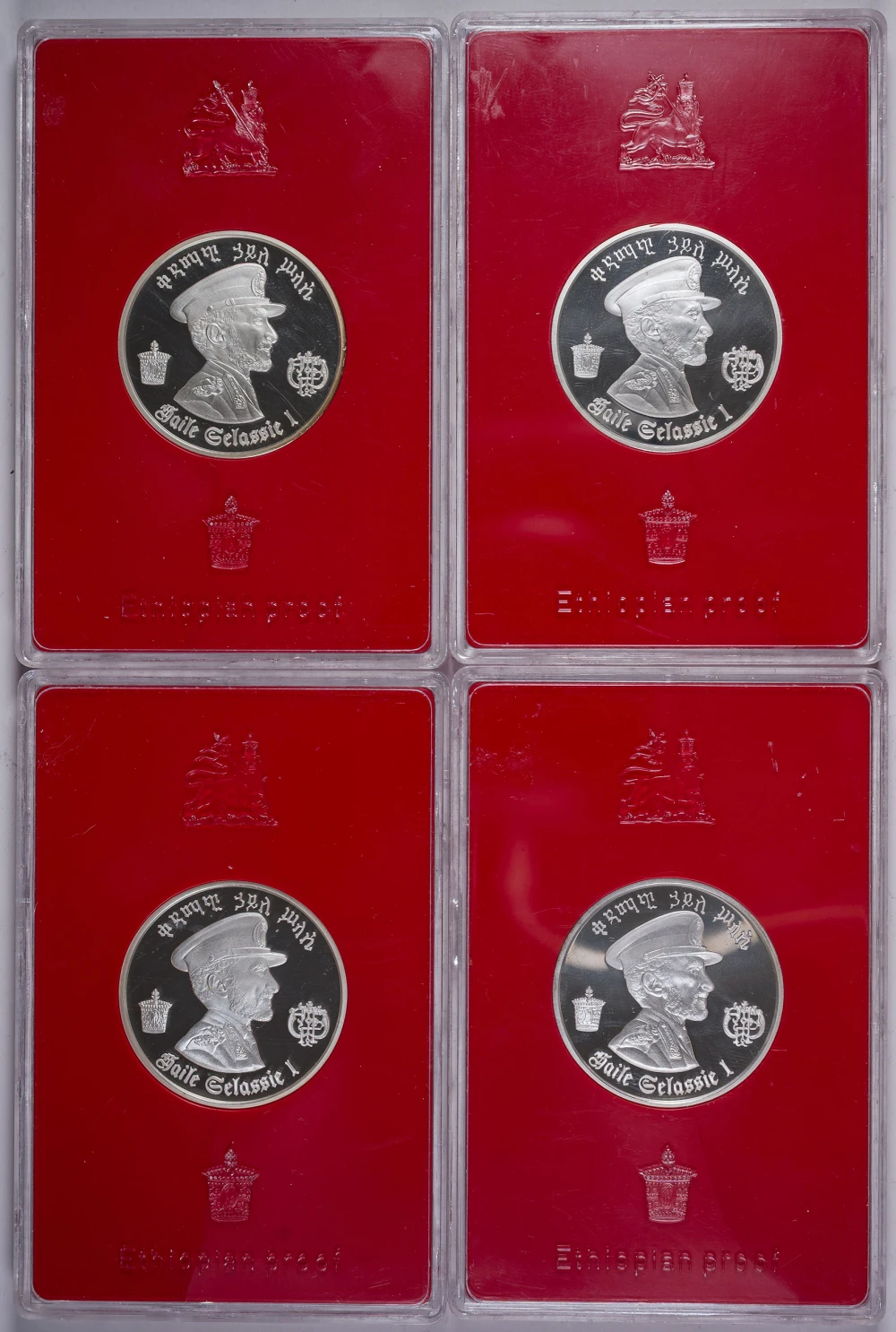 Ethiopia. 4 Pcs 1972 Proof $5 Silver