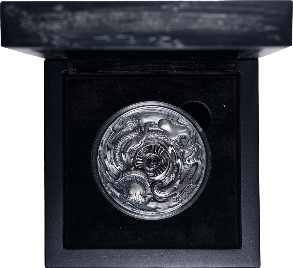 Palau. 2020 3 Ounce Scylla And Charybdis Silver