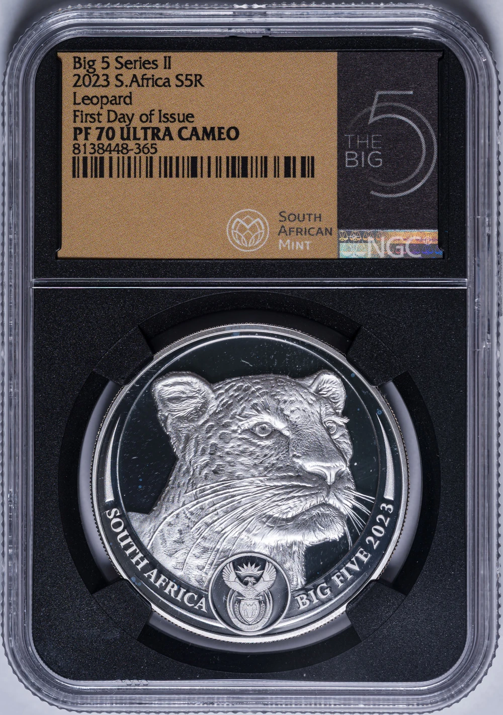 S.Africa. NGC PF-70 UC 2023 Silver Leopard