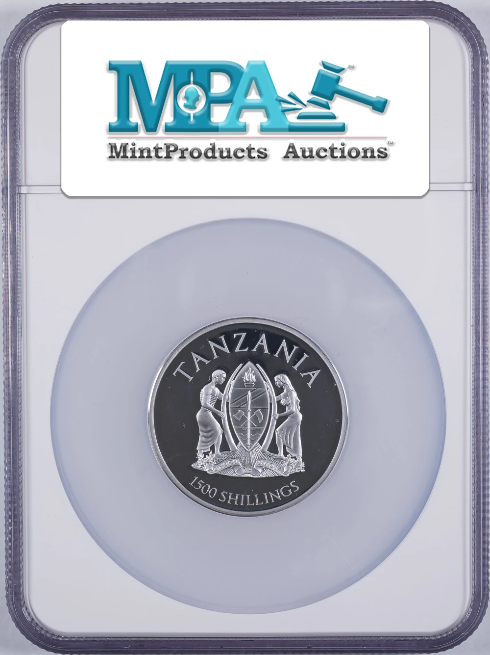 Tanzania. NGC PF-70 UC 2020 Silver Grizzly Bear